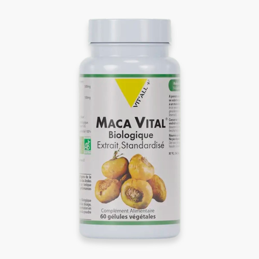 VITALL+ - Maca Vital Biologique 500mg Extrait Standardisé - 30 Gélules Maroc au meilleur prix | Parachezvous.ma