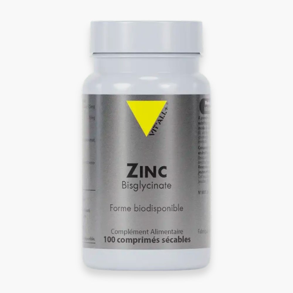 VITALL+ - Zinc Bisglycinate Forme Biodisponible - 100 Comprimés Maroc au meilleur prix | Parachezvous.ma