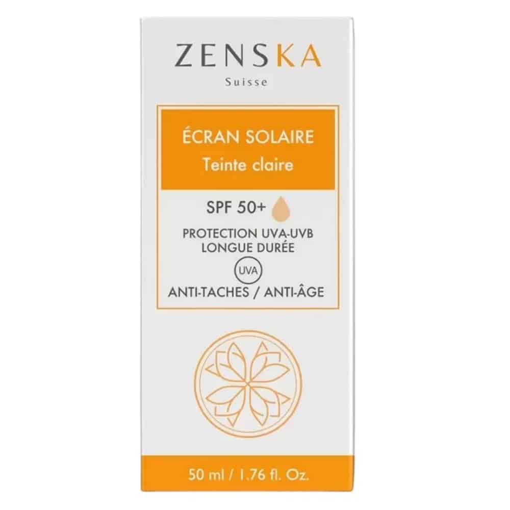 ZENSKA - Écran Solaire Anti-âge Et Anti-taches Teinte Claire SPF50+ - 50ml Maroc au meilleur prix | Parachezvous.ma