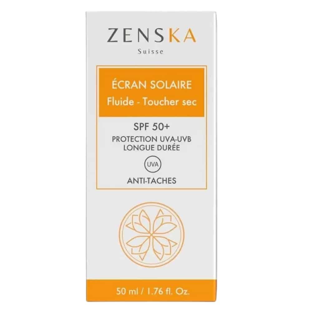 ZENSKA - Écran Solaire Fluide Anti-taches Toucher Sec SPF50+ - 50ml Maroc au meilleur prix | Parachezvous.ma